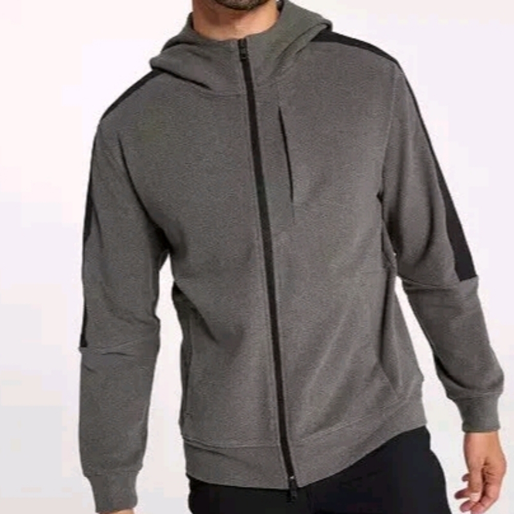 VRST Men's Medium Pinnacle Polar Fleece Zip Up Hoodie Jacket Warm Pewter New